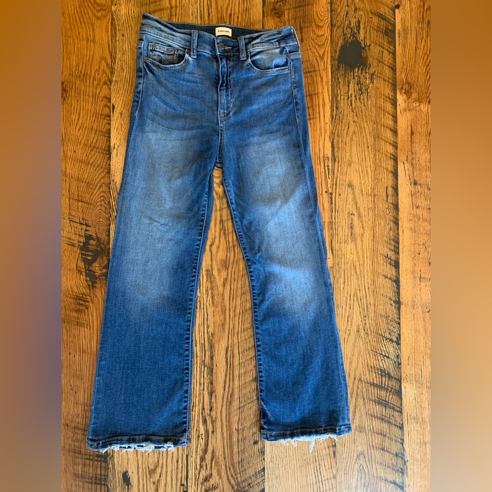 Sneak peak flare high rise fit jeans